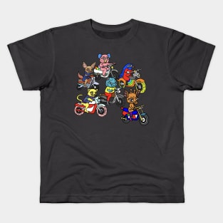 Motorcycle Animals Kids T-Shirt